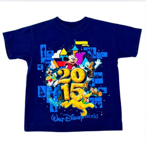 2015 Walt Disney World Navy Graphic T-Shirt Tee Size Youth XS